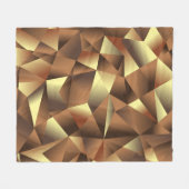 ポリゴンの背景:抽象芸術テクスチャアート フリースブランケット (正面(横))