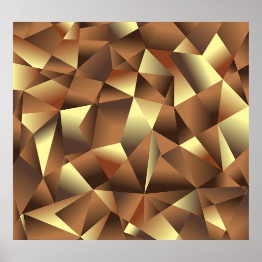 ポリゴンの背景：抽象芸術テクスチャアート ポスター (正面)