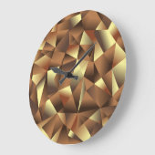 ポリゴンの背景：抽象芸術テクスチャアート ラージ壁時計 (傾斜)