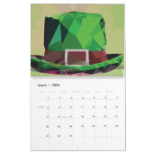 ポリゴンアート カレンダー (3月 2026)