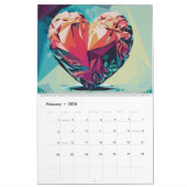 ポリゴンアート カレンダー (2月 2026)