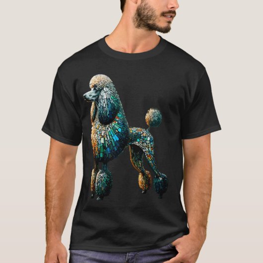 ポリゴンアート プードル パピー Tシャツ (正面)