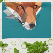 ポリゴンキツネカスタム キッチンタオル (折り畳み)