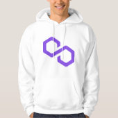 ポリゴンシンプルパープルフード付きスウェットシャツ パーカ (正面)