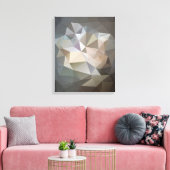 ポリゴンジオメトリック抽象芸術デジタルアート – キャンバス (インサイチュ (リビング))