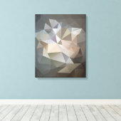 ポリゴンジオメトリック抽象芸術デジタルアート – キャンバス (インサイチュ (ウッドフロア))