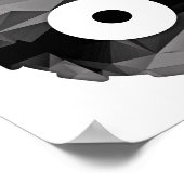 ポリゴンモザイクグリーン&イエロートラクター ポスター (角)