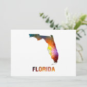 ポリゴンモザイク州マップFLORIDA 招待状 (スタンド正面)