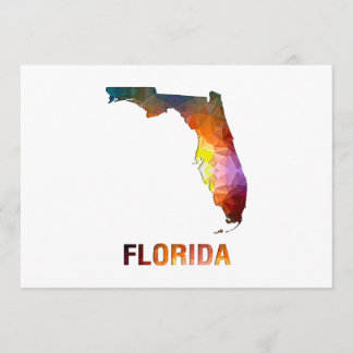 ポリゴンモザイク州マップFLORIDA 招待状
