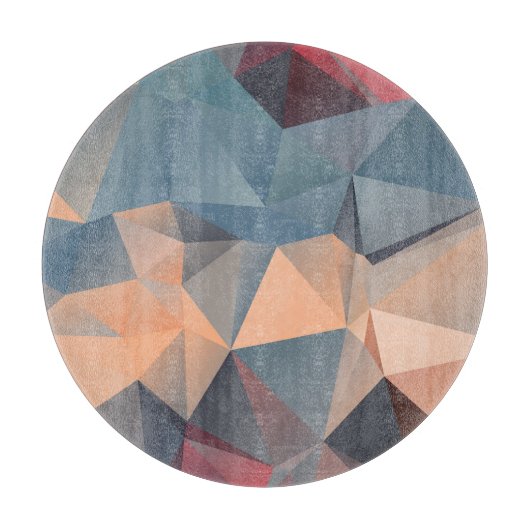 ポリゴンモザイク：クリエイティブ幾何学的エレガンス。 カッティングボード (正面)