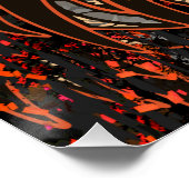 ポリゴンライオンポスター光沢 – カラフルスケッチ ポスター (コーナー)