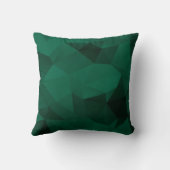 ポリゴン三角形の幾何学的プリントの緑の色 クッション (裏面)