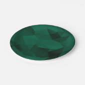 ポリゴン三角形の幾何学的プリントの緑の色 ペーパープレート (アングル)