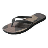 ポリゴン三角形の幾何学的プリント茶色 ビーチサンダル (アングル)