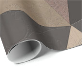 ポリゴン三角形の幾何学的プリント茶色 ラッピングペーパー (ロールコーナー)