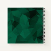 ポリゴン三角形の幾何学的プリント ノートブック (裏面)