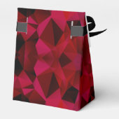 ポリゴン三角形の赤いプリント フェイバーボックス (裏面サイド)