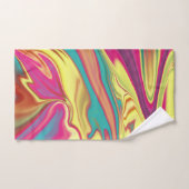 ポリゴン幾何学三角形の明るいカラフルco バスタオルセット (ハンドタオル)