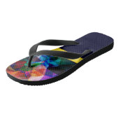 ポリゴン幾何学三角形の明るいカラフルco ビーチサンダル (アングル)