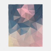 ポリゴン幾何学三角形の明るいカラフルco フリースブランケット (正面)