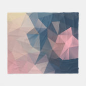 ポリゴン幾何学三角形の明るいカラフルco フリースブランケット (正面(横))