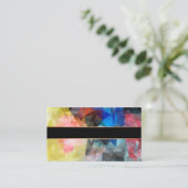 ポリゴン幾何学三角形の明るいカラフルco 名刺 (スタンド正面)