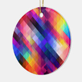 ポリゴン抽象芸術カラフルパターン セラミックオーナメント (左)