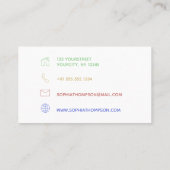 ポリゴン抽象芸術カラフルパターン 名刺 (裏面)