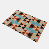 ポリゴン正方形の三角形の木の部族モザイクアート ドアマット (アングル)