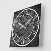 ポリゴン絵画、 スクエア壁時計 (傾斜)