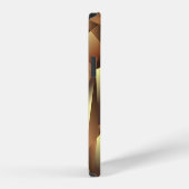 ポリゴン背景: 抽象的なテクスチャアート iPhoneケース (右側面)
