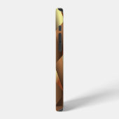 ポリゴン背景: 抽象的なテクスチャアート iPhoneケース (左側面)