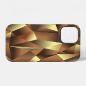 ポリゴン背景: 抽象的なテクスチャアート iPhoneケース (裏面横)
