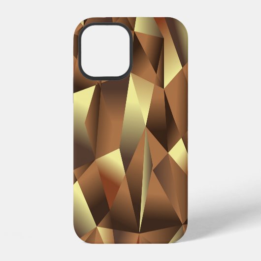 ポリゴン背景: 抽象的なテクスチャアート iPhoneケース (裏面)