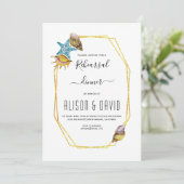 ポリゴン、シーシェルビーチ結婚式リハーサルディナー 招待状 (スタンド正面)