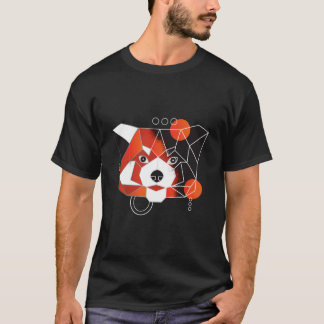 ポリゴン レッドパンダ ミニマル Tシャツ