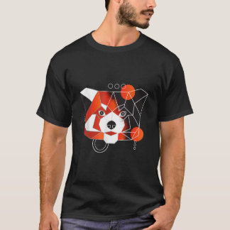 ポリゴン レッドパンダ ミニマル Tシャツ