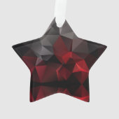 ポリゴン、黒、および赤 オーナメント (裏面)