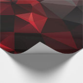 ポリゴン、黒、および赤 ラッピングペーパー (角)