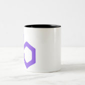 ポリゴンMATICロゴ暗号ブロックチェーン ツートーンマグカップ (中央)