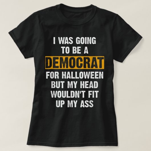ポリシおもしろいタルのハロウィーンの衣装Iアンチ自由主義の Tシャツ (デザイン正面)