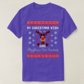 ポリシテミアヴェラ私のクリスマスの願いは治療法である Tシャツ (デザイン正面)