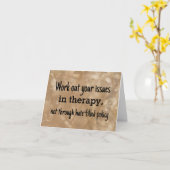 ポリシーではなくセラピーで問題を解決 カード (黄色い花)