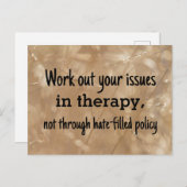 ポリシーではなくセラピーで問題を解決 ポストカード (正面/裏面)