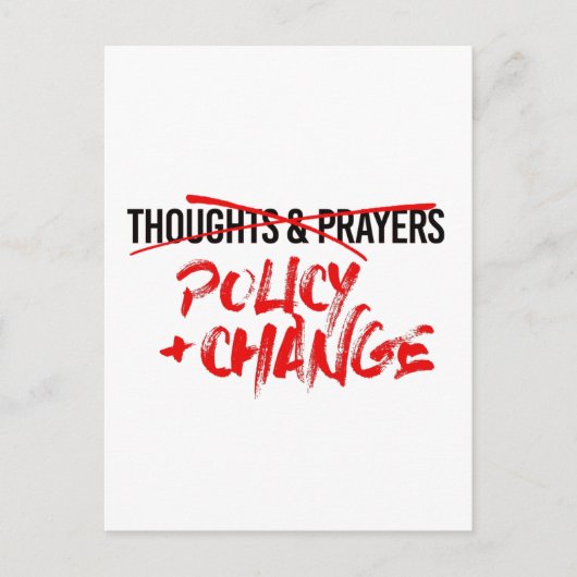 ポリシーと今すぐ変更 ポストカード (正面)