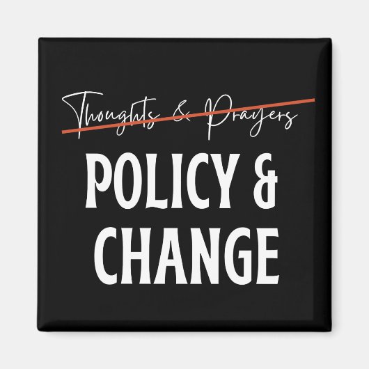 ポリシーなし祈りの言葉ガンコントロール マグネット (正面)