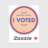 ポリシーI投票ステッ独身のカー シール (シート)