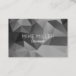 ポリジオメトリック角度グレーモダンクール 名刺