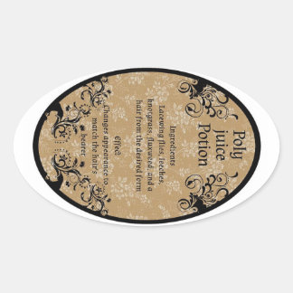 ポリジュースのポションラベル 楕円形シール