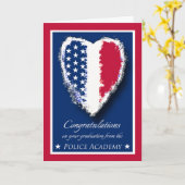 ポリスアカデミーの卒業のお祝い カード (黄色い花)